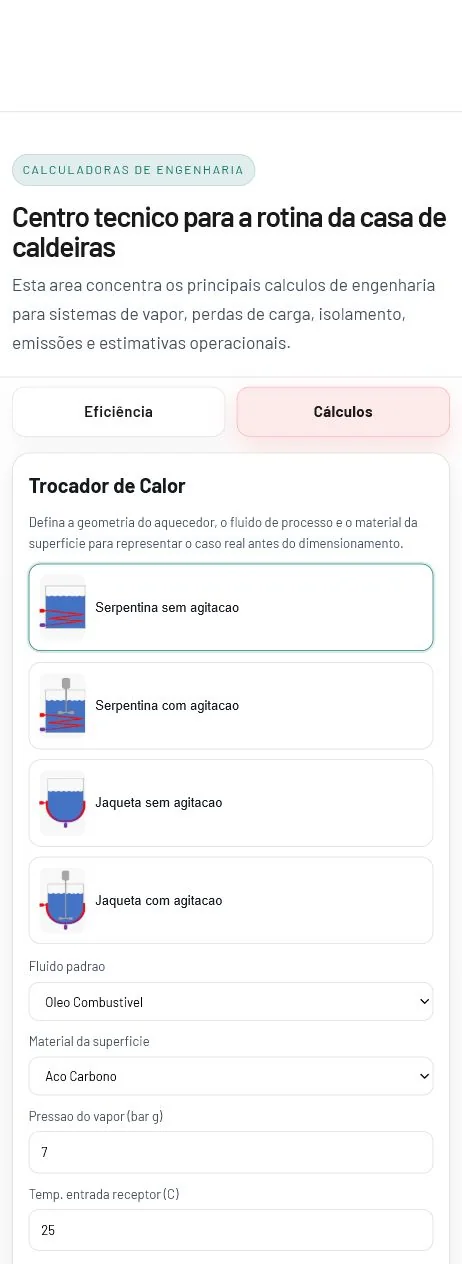 Perdas em linha de vapor
